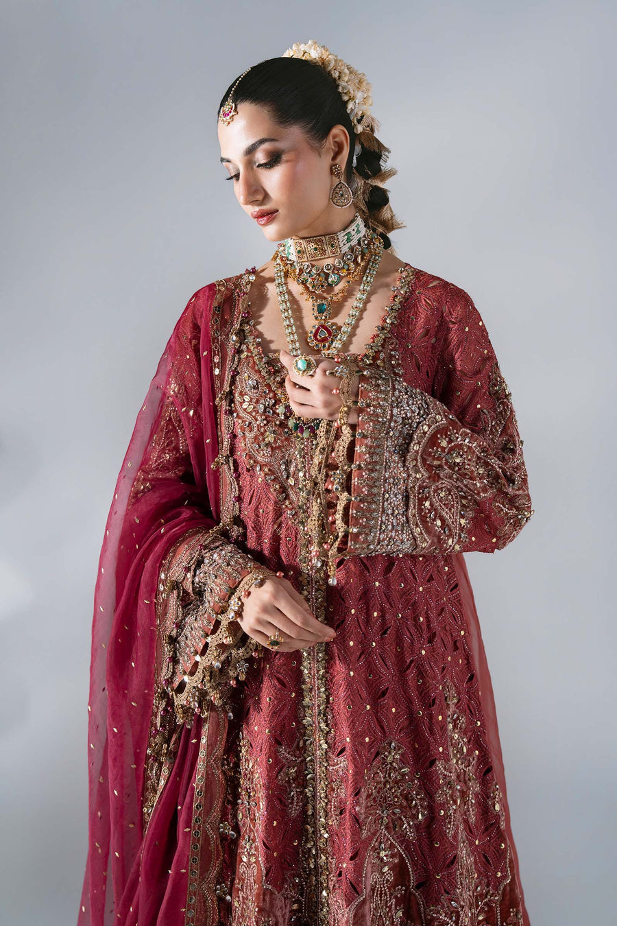 Maria B Mbroidered Unstitched Embroidered Organza 3Pc Suit BD-3108