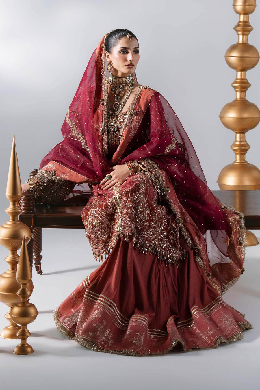 Maria B Mbroidered Unstitched Embroidered Organza 3Pc Suit BD-3108