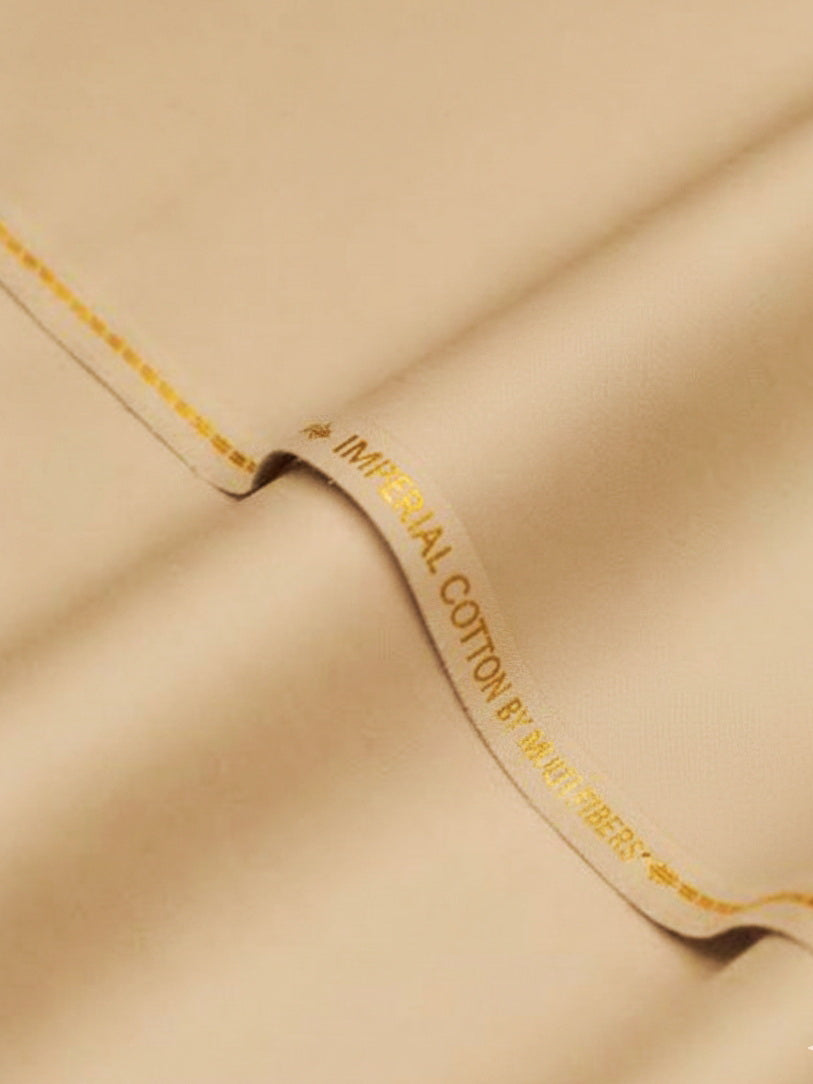 Imperial by Multi Fibers Men's Unstitched Blended Fabric Suit - BEIGE