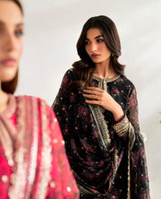 Xenia Formals Exclusive Unstitched Luxury Chiffon 3Pc Suit BELLARA - B