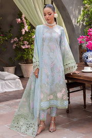 NUREH Bloom Embroidered Luxury Lawn Unstitched 3Pc Suit BL-07