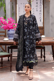 NUREH Bloom Embroidered Luxury Lawn Unstitched 3Pc Suit BL-11