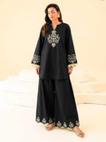 Faiza Faisal FNF Cords Embroidered Lawn Pret 2Pc Suit - BLACK ECLIPSE