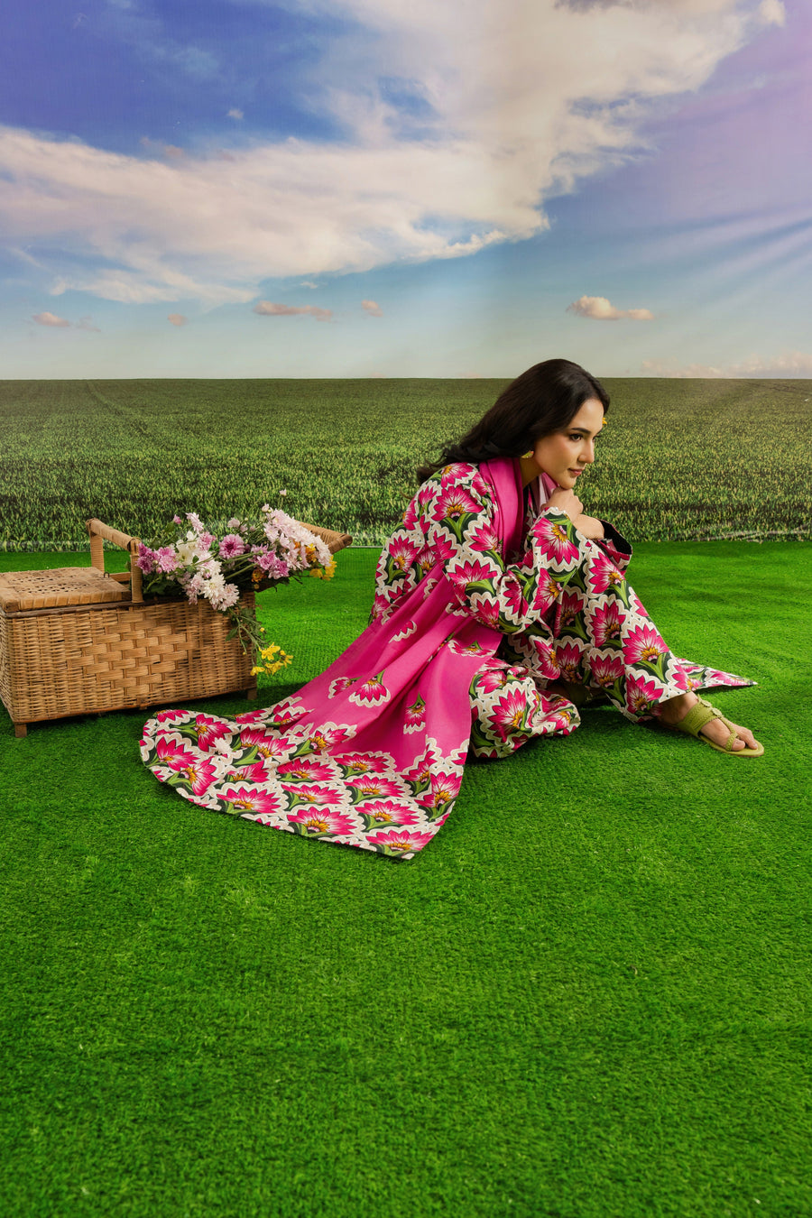 Feathers Dosti Digital Printed Khaddar Unstitched 3Pc Suit BLISKEN-FT584