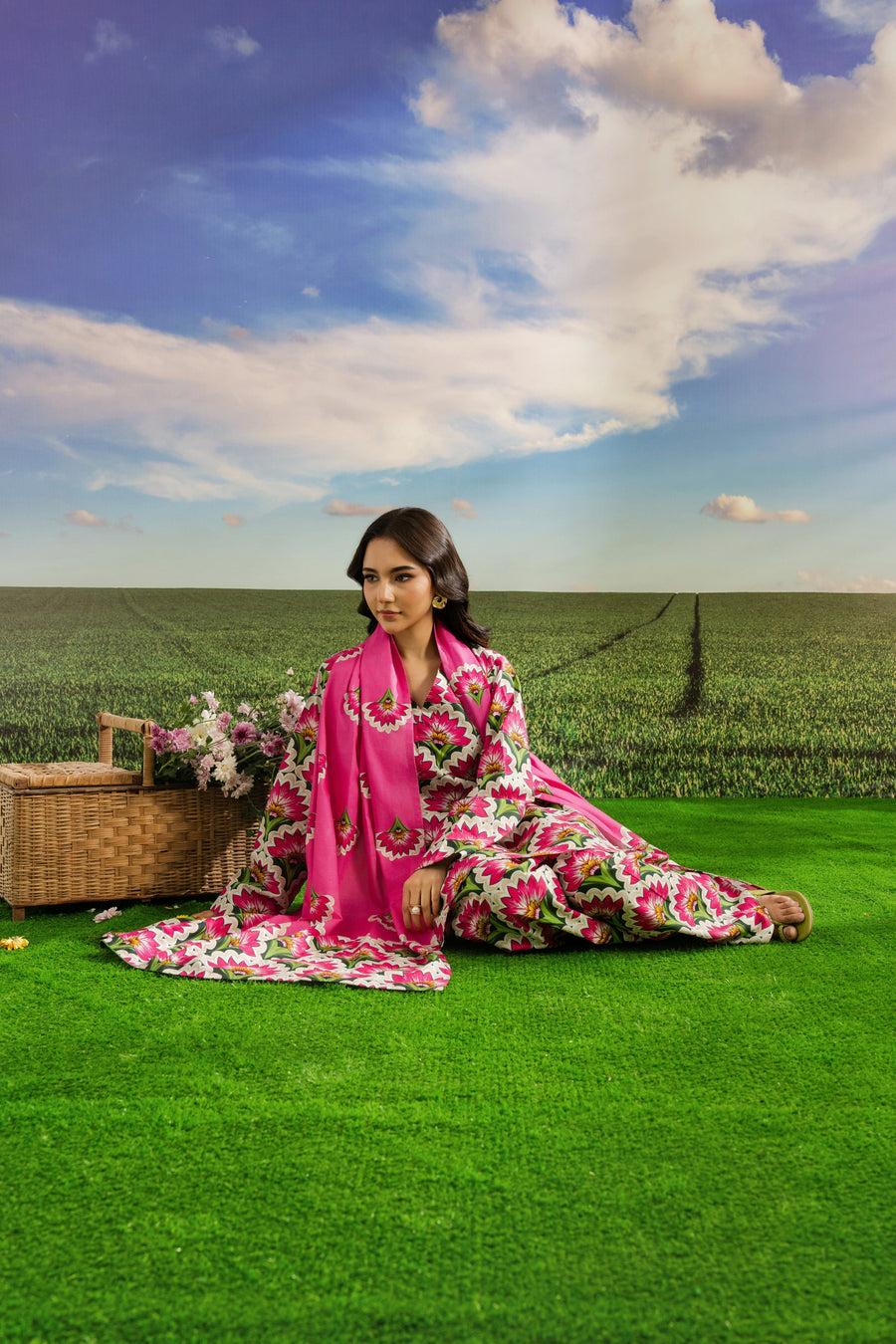 Feathers Dosti Digital Printed Khaddar Unstitched 3Pc Suit BLISKEN-FT584