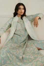 Ayzel Amore Embroidered Unstitched Lawn 3Pc Suit - BLISS