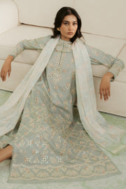 Ayzel Amore Embroidered Unstitched Lawn 3Pc Suit - BLISS