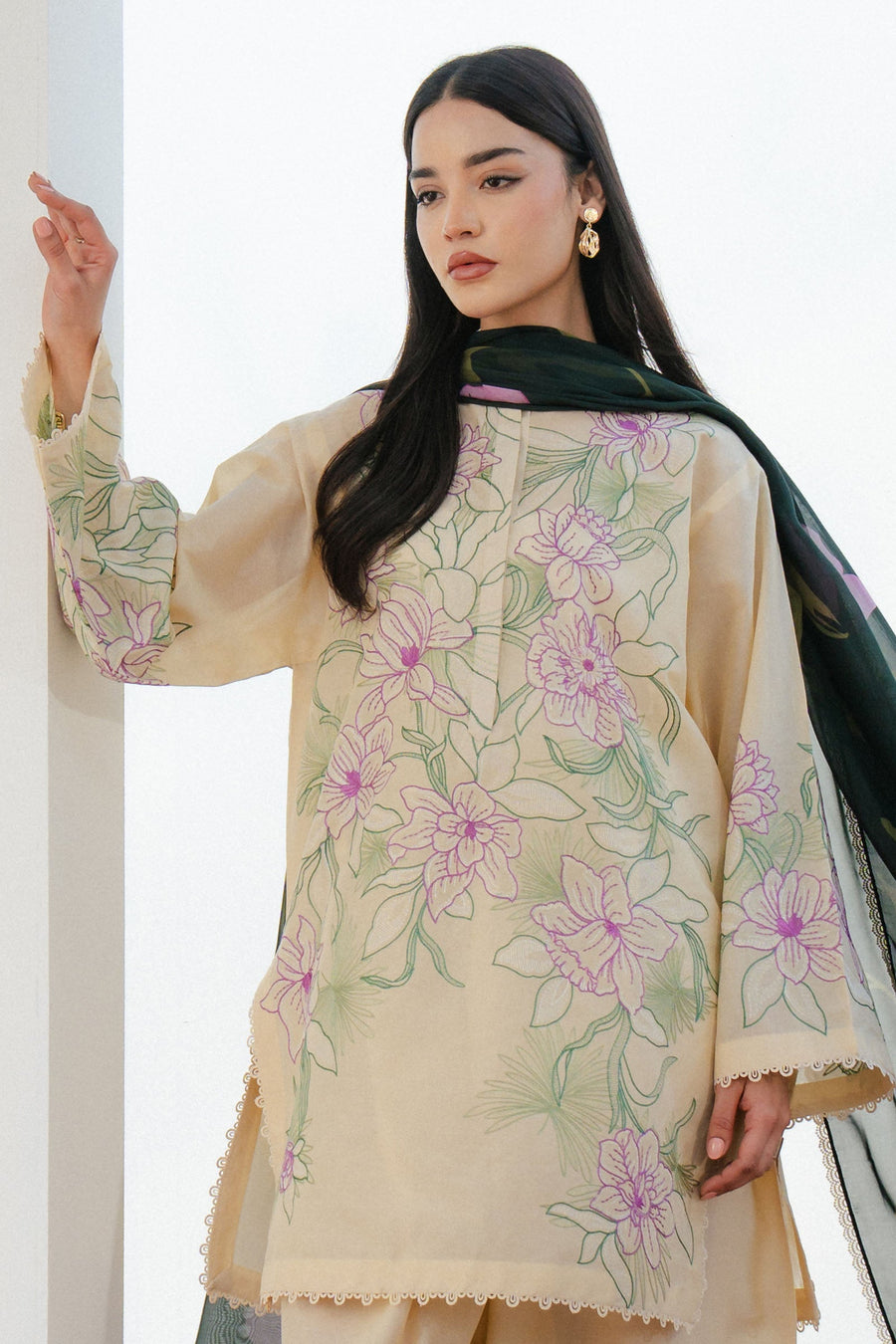Coco by Zara Shahjahan Embroidered Lawn Unstitched 3Pc Suit D-01B BLOOM