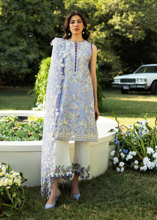 Sadaf Fawad Khan Siraa Embroidered Lawn Unstitched 3Pc Suit D04-A BLOOM
