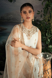 Cross Stitch Luxe Atelier Unstitched Organza 4Pc Suit - BLOOMING IRENE