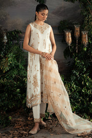 Cross Stitch Luxe Atelier Unstitched Organza 4Pc Suit - BLOOMING IRENE