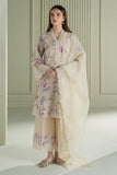 Cross Stitch Mahiri Embroidered Lawn Unstitched 3Pc Suit - BLOOMING SAND