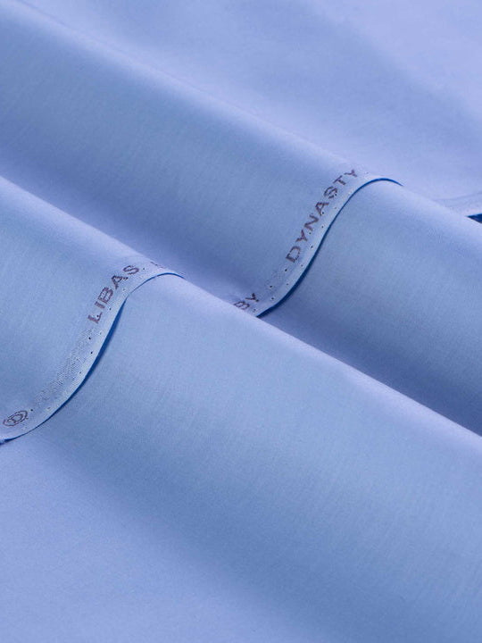 Libas-e-Khas by Dynasty Fabrics Men's Unstitched Cotton Suit - Bluebell