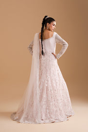 Zariya Afsanay Bareeze Net Unstitched 3Pc Suit ZB50032 BLUSH