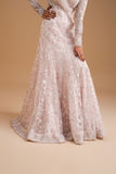 Zariya Afsanay Bareeze Net Unstitched 3Pc Suit ZB50032 BLUSH