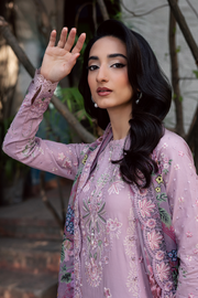 Zarposh Celia Embroidered Luxury Lawn Unstitched 3Pc Suit - BLUSHIA