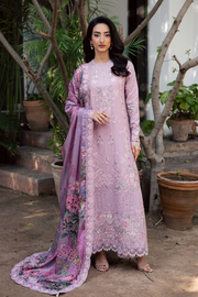 Zarposh Celia Embroidered Luxury Lawn Unstitched 3Pc Suit - BLUSHIA