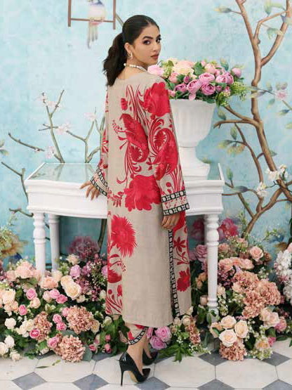 Charizma Belle Unstitched Embroidered Khaddar 2Pc Suit BLW3-04