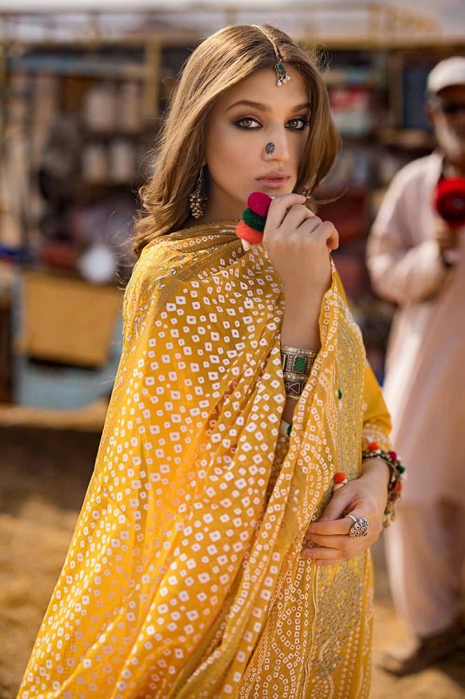 Gul Ahmed Chunri Embroidered Lawn Unstitched 3Pc Suit BM-42007