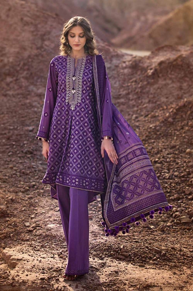 Gul Ahmed Chunri Embroidered Lawn Unstitched 3Pc Suit BM-42008