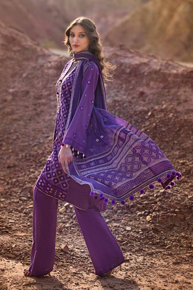 Gul Ahmed Chunri Embroidered Lawn Unstitched 3Pc Suit BM-42008
