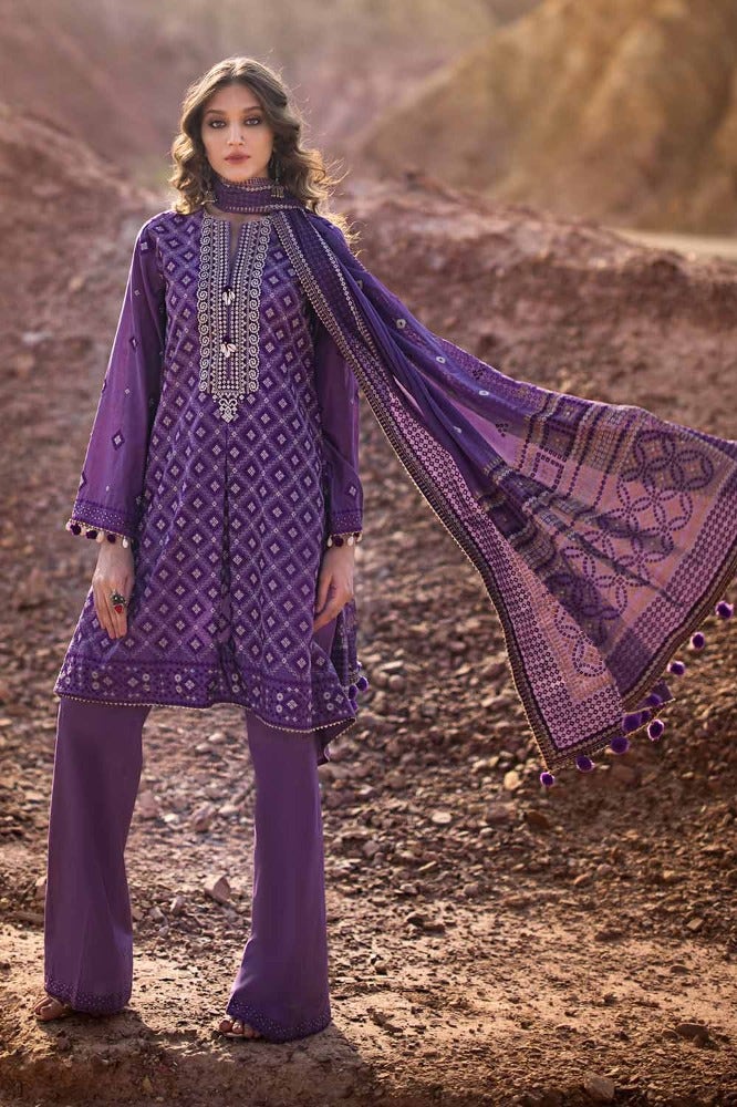 Gul Ahmed Chunri Embroidered Lawn Unstitched 3Pc Suit BM-42008
