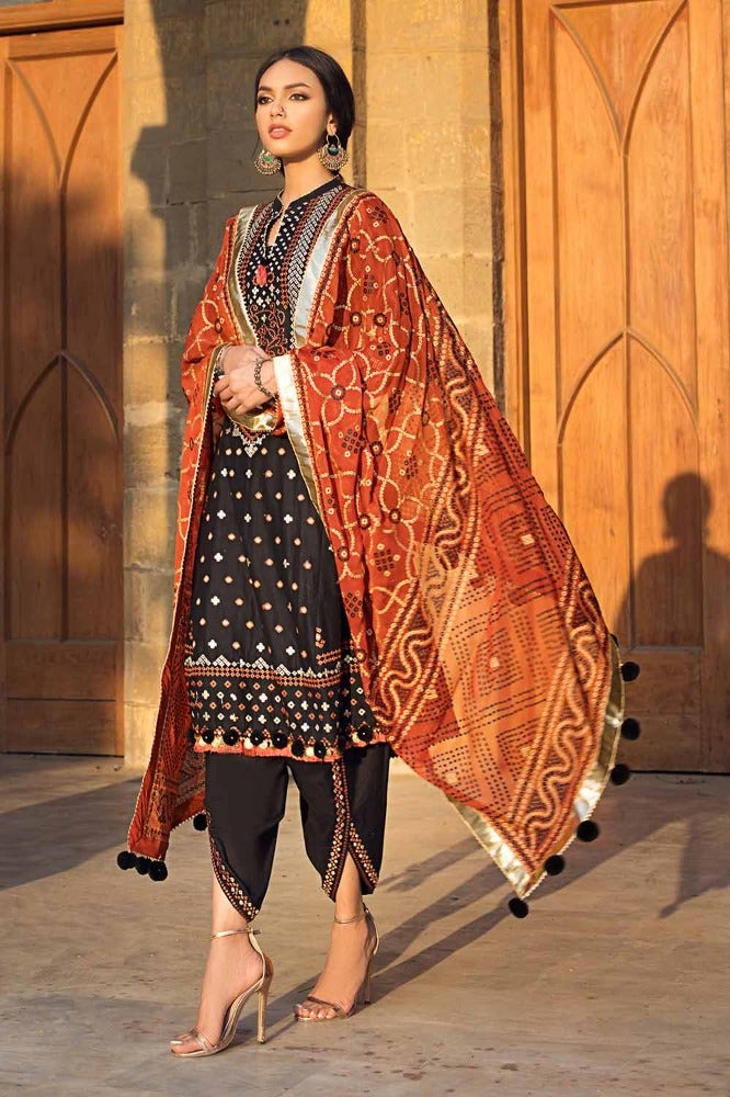 Gul Ahmed Chunri Embroidered Lawn Unstitched 3Pc Suit BM-42011