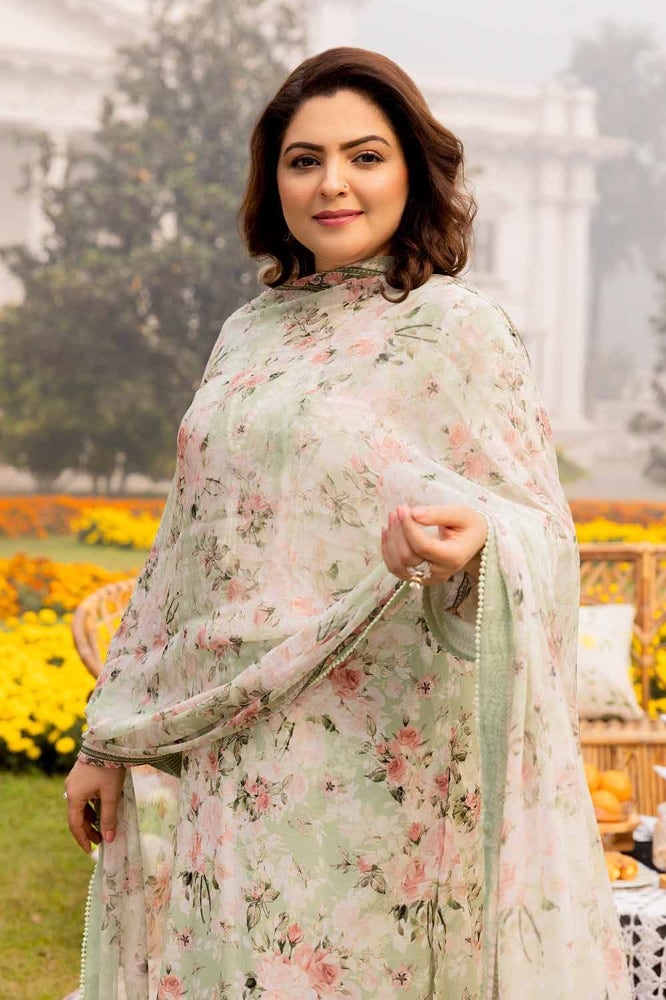 Gul Ahmed Mothers Printed Lawn Unstitched 3Pc Suit BM-42013