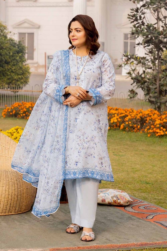 Gul Ahmed Mothers Printed Lawn Unstitched 3Pc Suit BM-42015