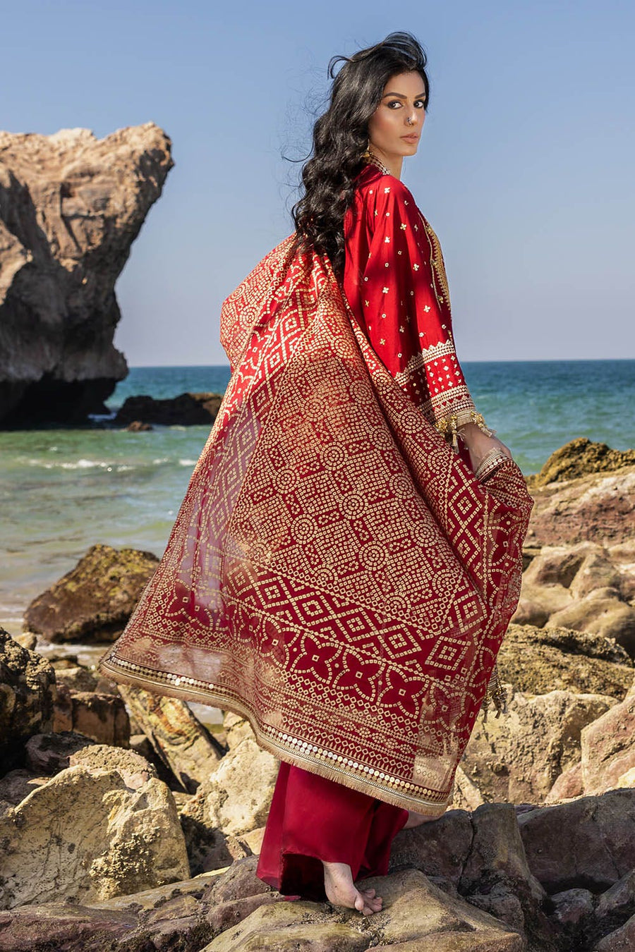 Gul Ahmed Chunri Embroidered Lawn Unstitched 3Pc Suit BM-52018