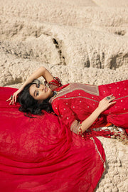 Gul Ahmed Chunri Embroidered Raw Silk Unstitched 3Pc Suit BM-52019