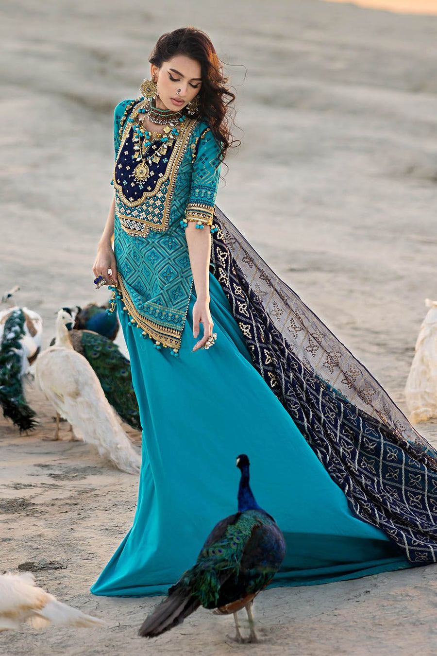 Gul Ahmed Chunri Embroidered Lawn Unstitched 3Pc Suit BM-52021