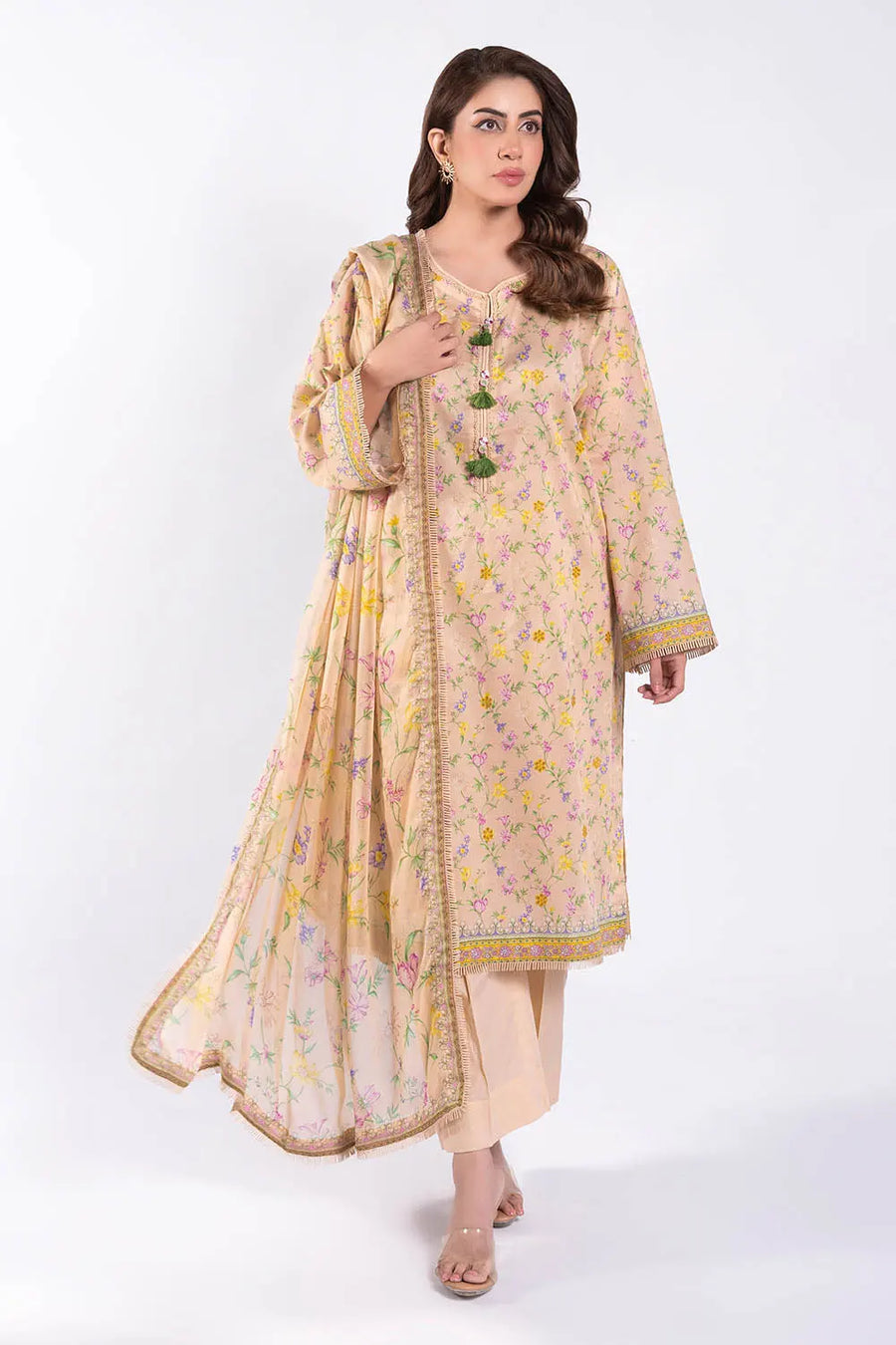Gul Ahmed Tribute To Mother Unstitched Lawn 3Pc Suit BM-52027