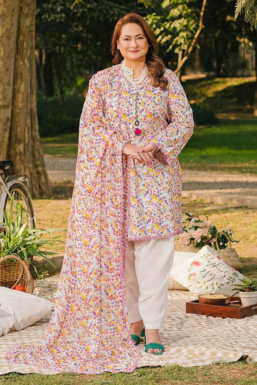 Gul Ahmed Tribute To Mother Unstitched Lawn 3Pc Suit BM-52030