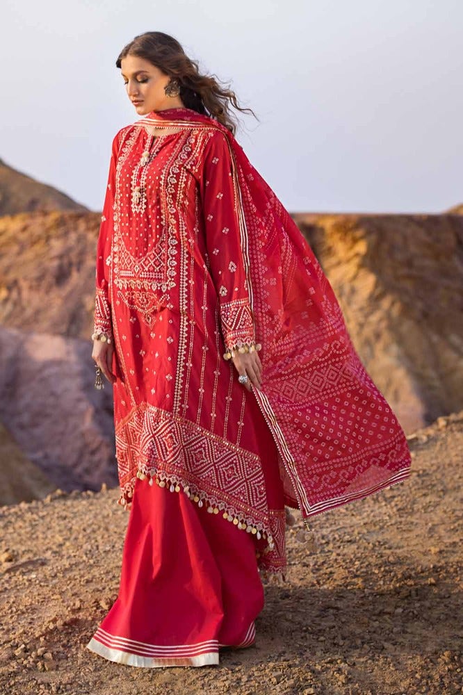 Gul Ahmed Chunri Embroidered Lawn Unstitched 3Pc Suit BN-42001