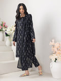 Regalia Salina Black & White Unstitched Printed Lawn 3Pc Suit BNW4-1