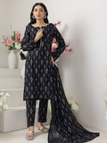 Regalia Salina Black & White Unstitched Printed Lawn 3Pc Suit BNW4-1