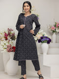 Regalia Salina Black & White Unstitched Printed Lawn 3Pc Suit BNW4-10