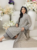 Regalia Salina Black & White Unstitched Printed Lawn 3Pc Suit BNW4-3