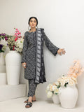 Regalia Salina Black & White Unstitched Printed Lawn 3Pc Suit BNW4-6