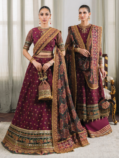 Baroque Chantelle Embroidered Luxury Chiffon Unstitched 3Pc Suit EC-03