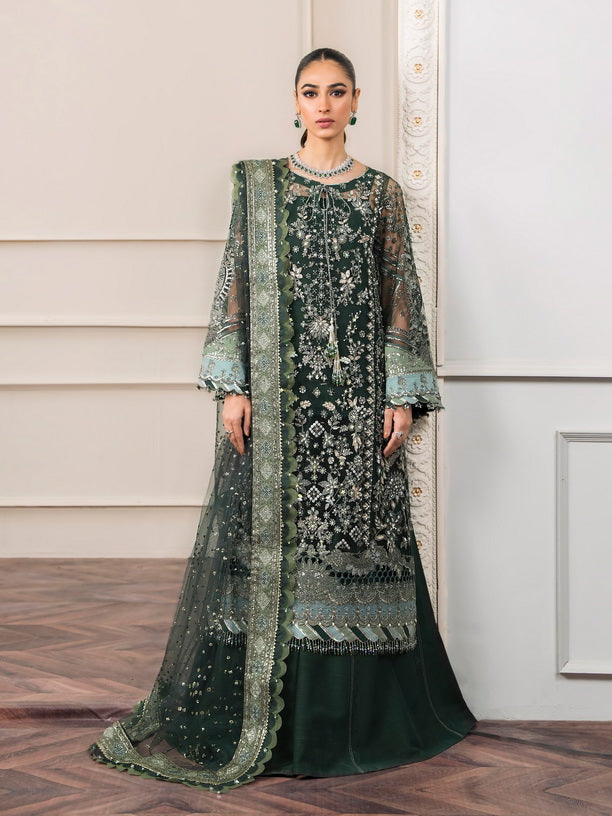 Baroque Chantelle Embroidered Luxury Net Unstitched 3Pc Suit EC-05