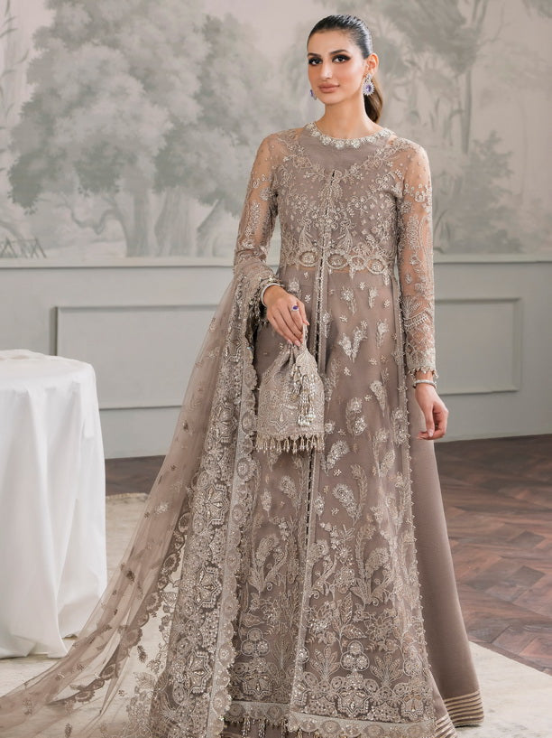Baroque Chantelle Embroidered Luxury Net Unstitched 3Pc Suit EC-06