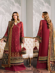 Baroque Chantelle Embroidered Luxury Chiffon Unstitched 3Pc Suit EC-07