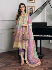 Baroque Chantelle Embroidered Luxury Chiffon Unstitched 3Pc Suit EC-08
