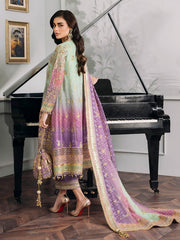 Baroque Chantelle Embroidered Luxury Chiffon Unstitched 3Pc Suit EC-08