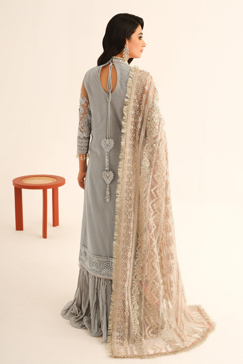 Baroque Exclusive Formal Embroidered Net Unstitched 3Pc BQU-PR-D680