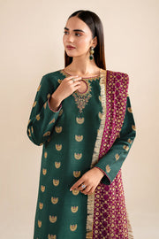 Baroque Exclusive Formal Embroidered Raw Silk Unstitched 3Pc UF-614