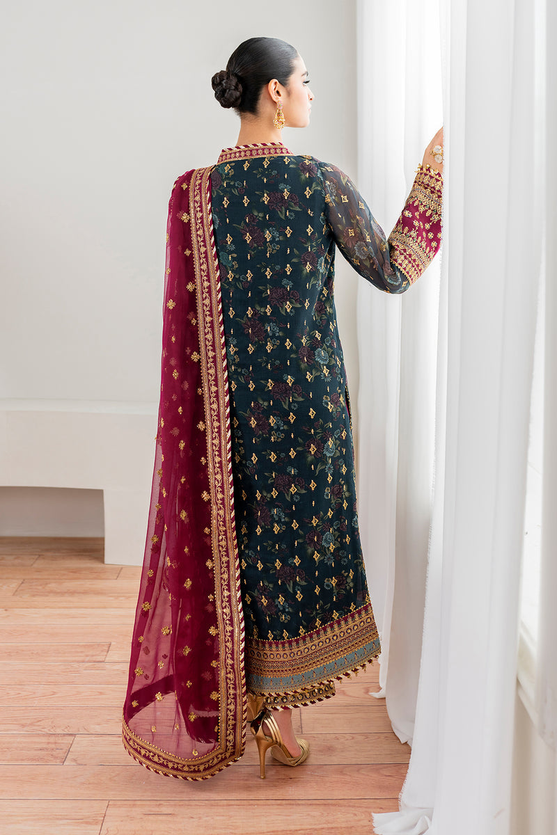 Baroque Exclusive Formal Embroidered Chiffon Unstitched 3Pc Suit UF-689