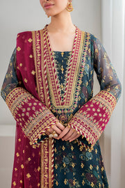 Baroque Exclusive Formal Embroidered Chiffon Unstitched 3Pc Suit UF-689